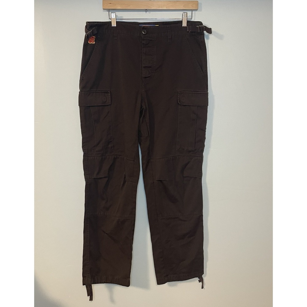 Empyre Cargo Pants Men's 32x28 Brown Relaxed Fit Y2K Baggy Skater Double Knee